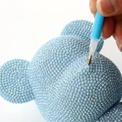 5D gyémántszemes kirakó készlet – maci figura, 38 cm