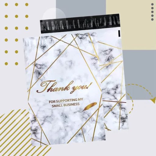 Arany márvány mintás öntapadós futártasak 255×370 mm, 50 db