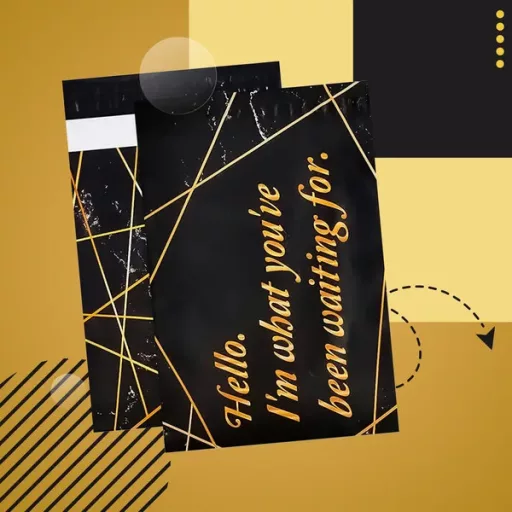 Fekete futár tasak öntapadó ragasztócsíkkal 255×370 mm – 50 db csomag