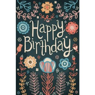   5D gyémántfestő készlet születésnapi mintával, 40×50 cm, teljes szett