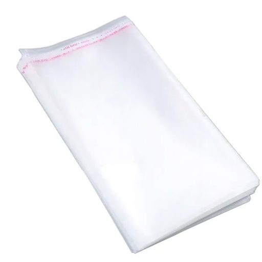 OPP celofán tasak ragasztócsíkkal, 16×20 cm, 100 db, élelmiszer-biztos