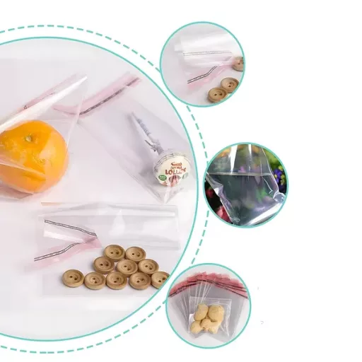 OPP celofán tasak ragasztócsíkkal, 16×20 cm, 100 db, élelmiszer-biztos