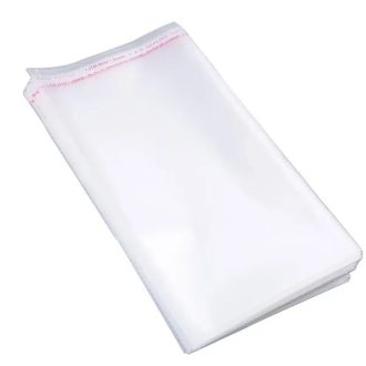   Átlátszó OPP cellofán tasak öntapadó zárással, 50×55 cm, 100 db