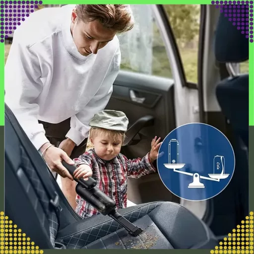 Vezeték nélküli kézi autó- és otthoni porszívó 2 az 1-ben, 50 W, HEPA, LED