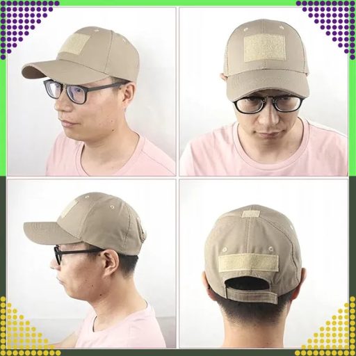 Állítható ripstop taktikai baseball sapka velcro panelekkel, terepminta