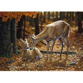   Diamond painting készlet fa kereten 30×40 cm – Őzikék minta