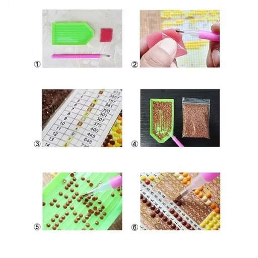 Diamond painting készlet fa kereten 30×40 cm – Őzikék minta