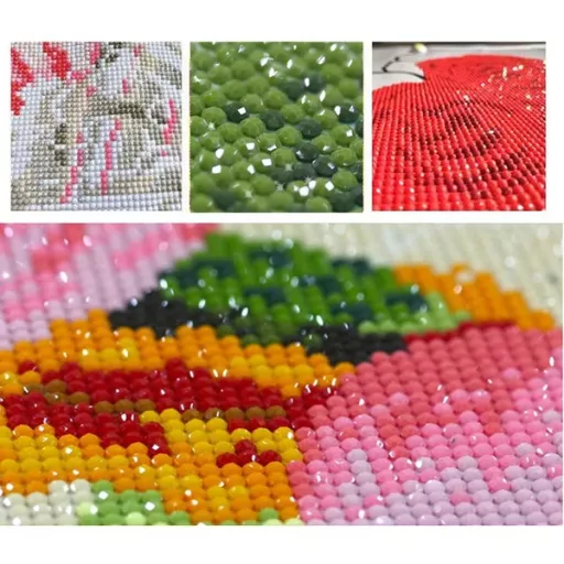 Gyémántszemes kirakó készlet fehér festőállvánnyal 15×20 cm gyerekeknek