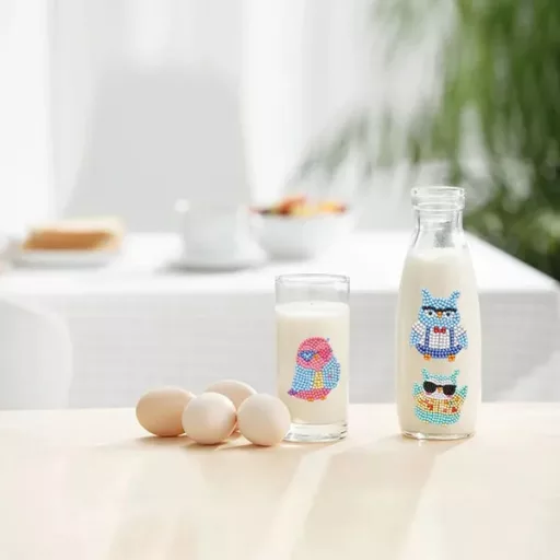 Gyémántszemes 5D mozaik matrica készlet gyerekeknek, 12 matricával