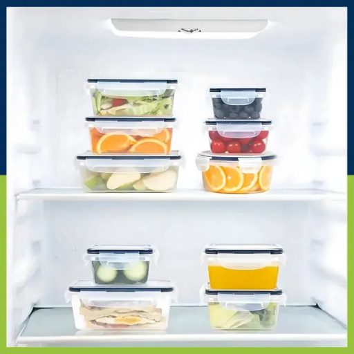 12 részes BPA-mentes műanyag ételtároló doboz készlet, szivárgásmentes