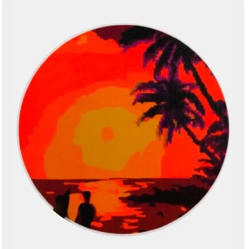 Kreatív 2 az 1-ben szám szerinti festés és 5D gyémánt kirakó, 40×50 cm, Tengerpart