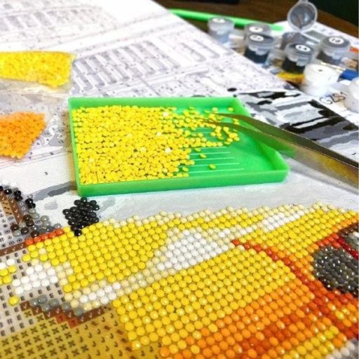 Kreatív 2 az 1-ben szám szerinti festés és 5D gyémánt kirakó, 40×50 cm, Tengerpart