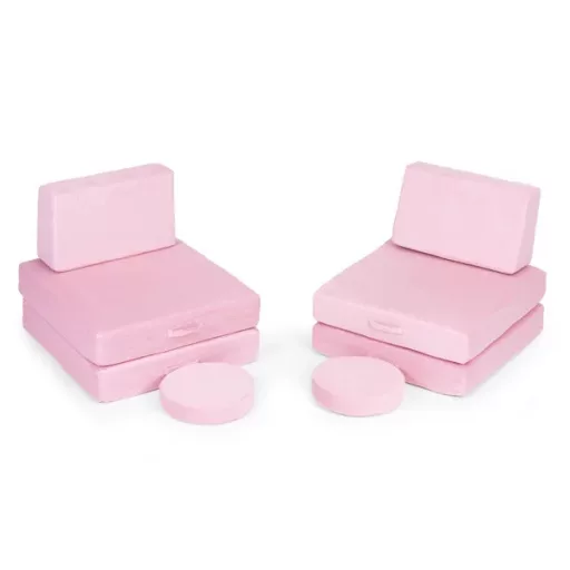 Nagy moduláris gyerekszék 8 elemmel - rózsaszín ecotoys