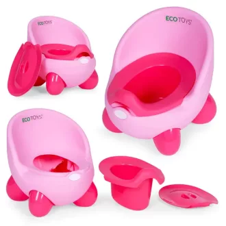   Ecotoys gyermek bili, csúszásmentes, rózsaszín, kivehető betét