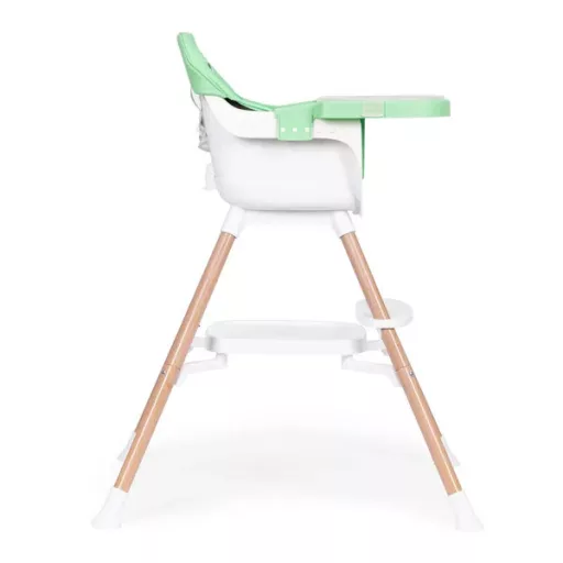 Ecotoys 2 az 1-ben etetőszék, zöld, 6-36 hó, fém láb, 20 kg teherbírás