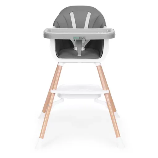 Ecotoys gyermek etetőszék 2in1 szürke