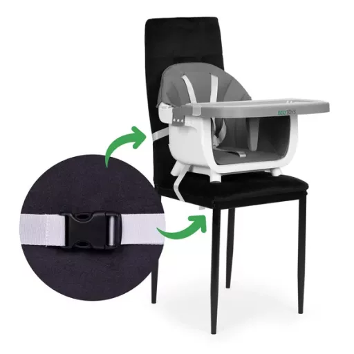 Ecotoys gyermek etetőszék 2in1 szürke