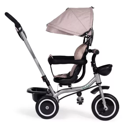 Ecotoys 2in1 tricikli babakocsi, bézs, forgatható ülés