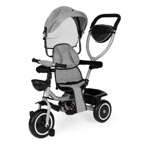 Ecotoys 2in1 tricikli babakocsi szürke