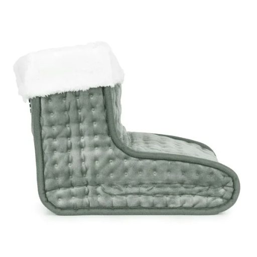 Elektromos lábmelegítő csizma távirányítóval, 10 fokozat, világosszürke