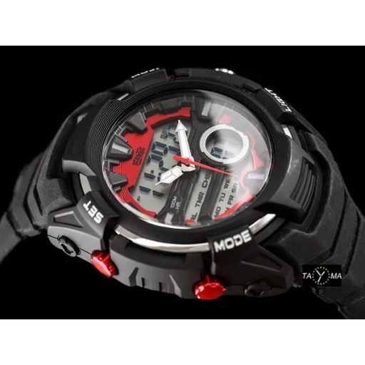 Oceanic férfi karóra AD1014 – multitime, WR100, fekete gumi szíj