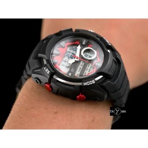 Oceanic férfi karóra AD1014 – multitime, WR100, fekete gumi szíj