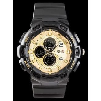   Oceanic férfi kvarc karóra AD0935 multitime WR100, fekete tok, arany számlap