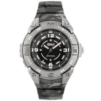   Oceanic férfi karóra AQ1166, WR100 vízálló, szürke műanyag szíj