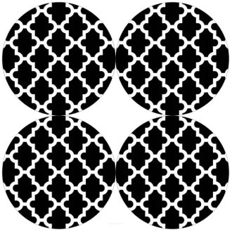   Kerek filc asztali alátét szett 4 db, 33 cm – Marocco Night minta