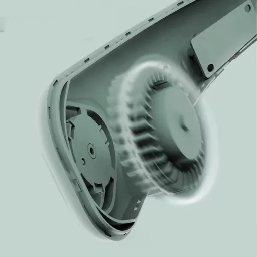 Hordozható USB nyakventilátor, 1200 mAh akku, 3 fokozat, zöld