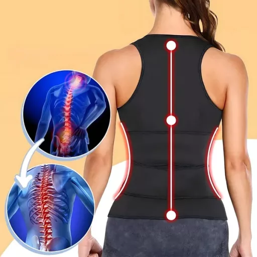 Neoprén szauna hatású fogyasztó női fitness mellény, S méret