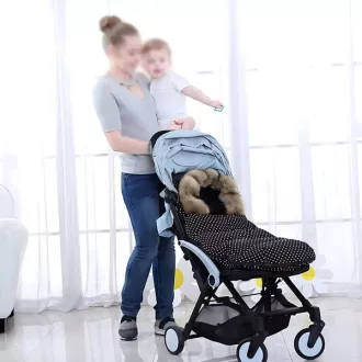   Téli bundazsák fülecskékkel babakocsiba/hordozóba, 100 cm, vízálló