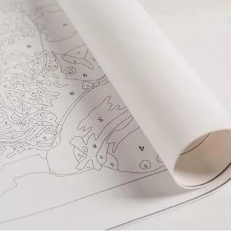   Festés számok szerint készlet fa kerettel, 30×30 cm, gyerekeknek