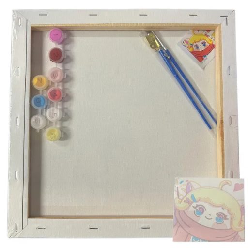 Festés számok szerint készlet fa kerettel, 30×30 cm, gyerekeknek