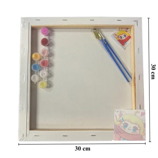 Festés számok szerint készlet fa kerettel, 30×30 cm, gyerekeknek