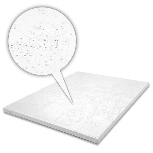 Festés számok szerint készlet keretezett vászonnal 30×30 cm gyerekeknek