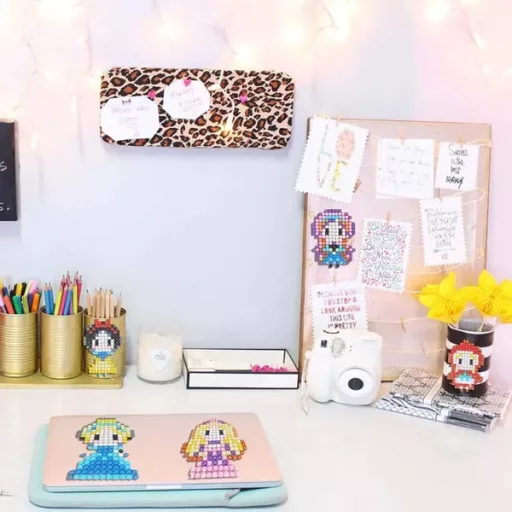 5D gyémántszámfestő matricakészlet gyerekeknek, kaktusz, 8 db