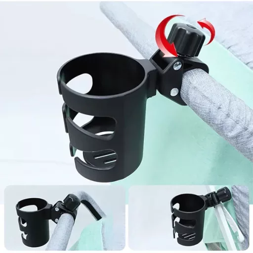 Univerzális pohár- és palacktartó babakocsira, kerékpárra, rollerre