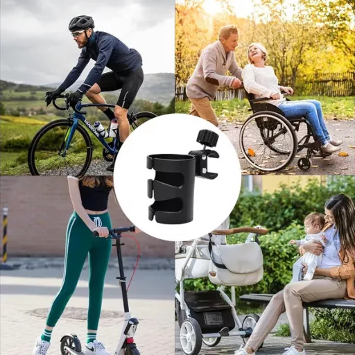 Univerzális pohár- és palacktartó babakocsira, kerékpárra, rollerre