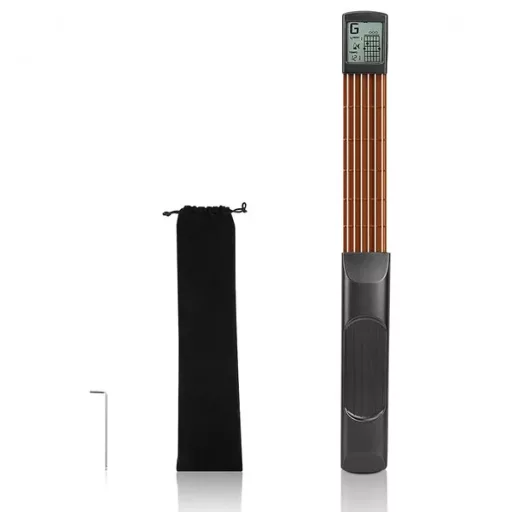 Digitális hordozható gitár akkordtréner képernyővel, acélhúros metronóm