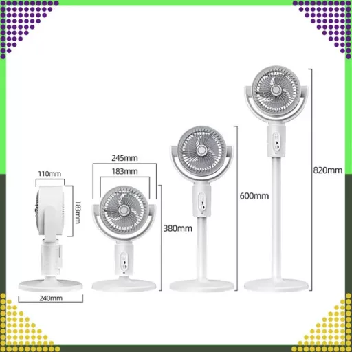 Vezeték nélküli 3-az-1-ben álló ventilátor távirányítóval, 38–82 cm