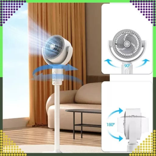 Vezeték nélküli 3-az-1-ben álló ventilátor távirányítóval, 38–82 cm