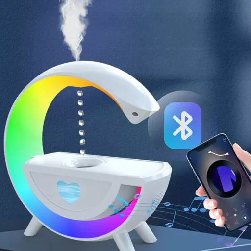 Antigravitációs párásító RGB lámpával és Bluetooth hangszóróval