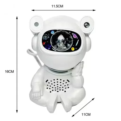 Űrhajós csillagprojektor éjjeli lámpa gyerekszobába USB-vel, távirányítóval