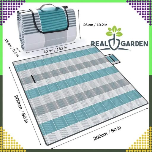 Összehajtható vízálló pikniktakaró 200×200 cm, 3-rétegű