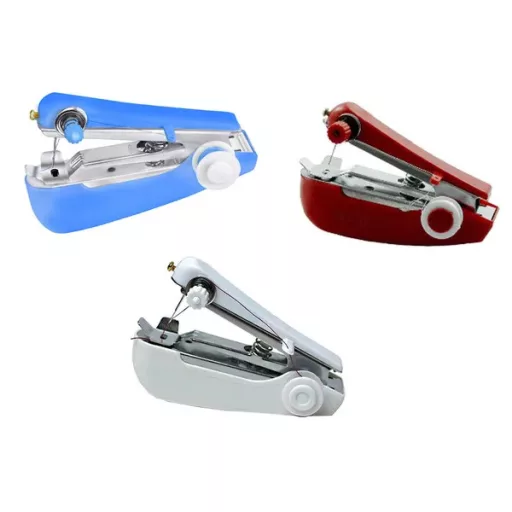 Mini kézi varrógép 11×7 cm, elem nélkül, hordozható javító eszköz