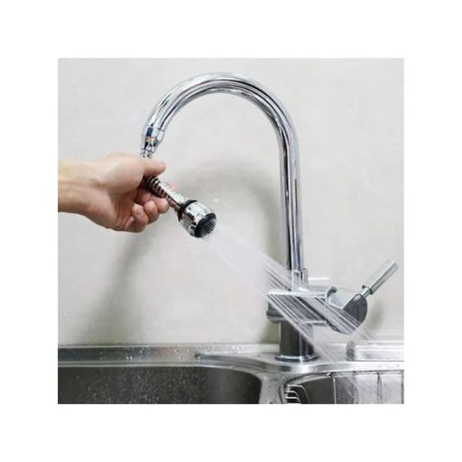 Flexibilis krómozott csapperlator hosszabbító, 360° forgó, 2 vízsugár