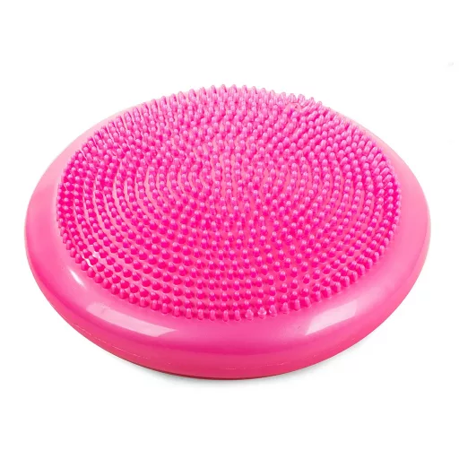 Beret párna szenzoros fitnesz korong pumpával, 32 cm, rózsaszín
