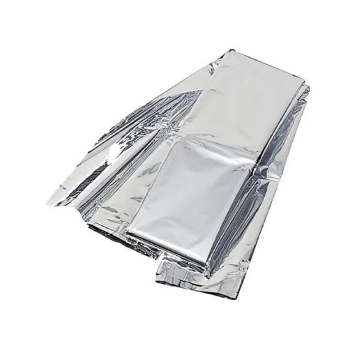 Ezüst hővisszaverő mentőtakaró 160×210 cm, ultrakönnyű fólia