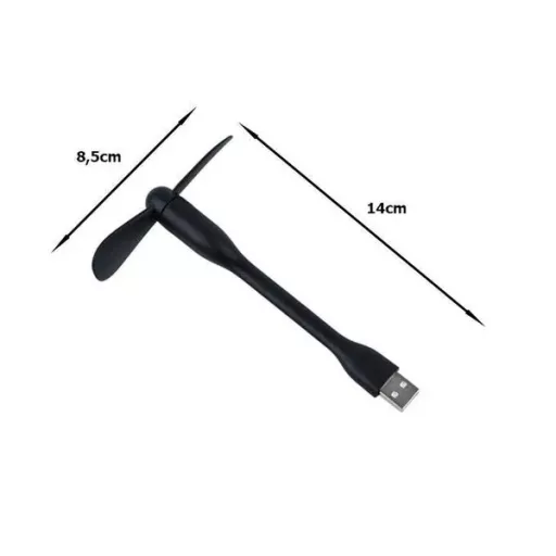 Szilikon USB mini ventilátor, hordozható, flexibilis pengékkel
